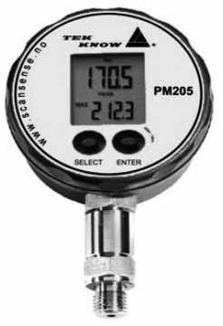 PRESSURE METER DIGITAL, 1-1000BAR SCANSENSE P205 - Ghesquiers